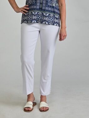 Christopher & Banks NWT White Millennium Ankle Pant, Stretch, Sz 12